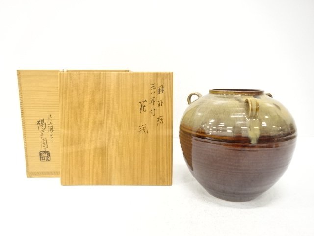 JAPANESE POTTERY / ZEZE WARE / FLOWER VASE 